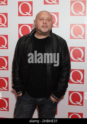 Shaun Ryder von Happy Mondays nimmt an den Q Awards im Grosvenor House Hotel in London Teil. Stockfoto