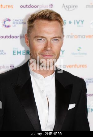 Ronan Keating kommt bei den Emeralds und Ivy Ball im Old Billingsgate in London an. Stockfoto