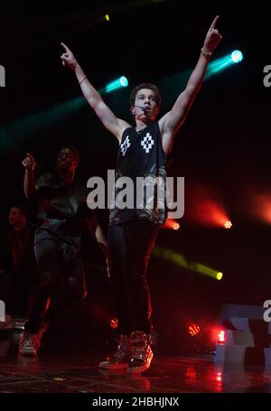 Austin Mahone im Konzert auf der indigO2 in London. Stockfoto