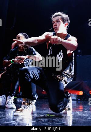 Austin Mahone tritt auf der indigO2 in London auf. Stockfoto