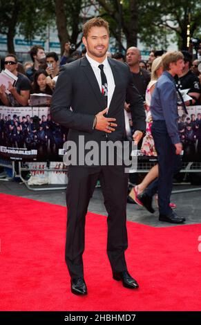 Kellan Lutz bei der Weltpremiere der Expendables 3 im Odeon am Leicester Square in London. Stockfoto