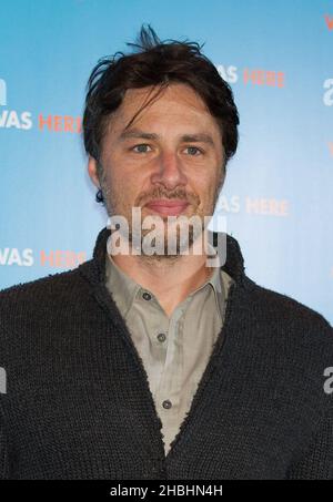 Zac Braff nimmt an der Fotozelle Teil, um zu wünschen, dass ich hier im Empire am Leicester Square in London war. Stockfoto