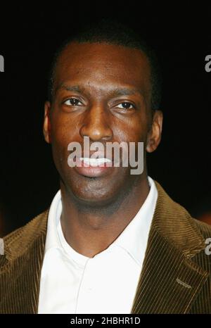 Michael Johnson kommt bei den Hall of Fame Awards im Alexandra Palace in Nord-London an. Kopfschuss Stockfoto