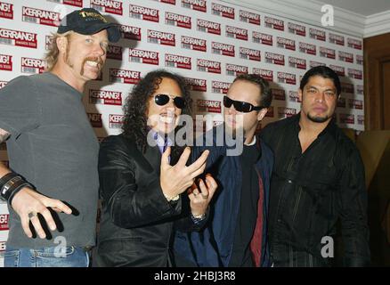 Metallica bei den Kerrang Awards im Royal Lancaster Hotel London Stockfoto