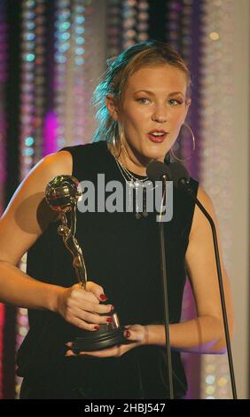 Lorine beste französische Künstlerin mit Auszeichnung bei den World Music Awards im Sporting Club, Monte Carlo Stockfoto