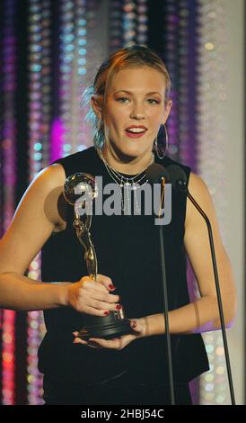 Lorine beste französische Künstlerin mit Auszeichnung bei den World Music Awards im Sporting Club, Monte Carlo Stockfoto