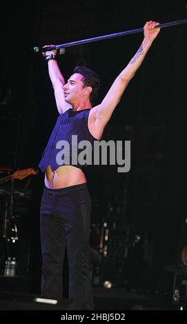 Dave Gahan von Depeche Mode spielt live auf der Bühne solo im Hammersmith Apollo, London. Stockfoto