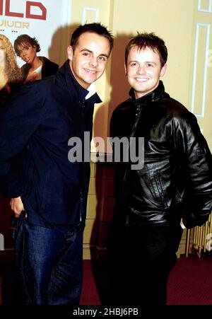 ANT und Dec bei der Destinys Child Album Launch Party in der Porchester Hall in London. Stockfoto