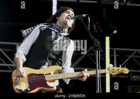 Didz Hammond von The Dirty Pretty Things Performance. Stockfoto