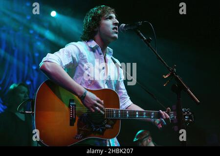 James Morrison tritt am 10. Dezember 2006 im Astoria in London auf. Stockfoto