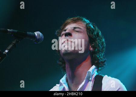 James Morrison tritt am 10. Dezember 2006 im Astoria in London auf. Stockfoto