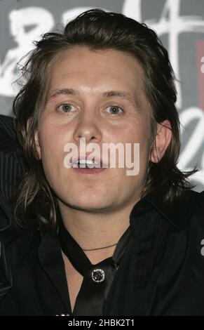 Mark Owen von Take That im Presseraum bei den Brit Awards 2007, Earls Court, West London am 14/02/2007. Stockfoto