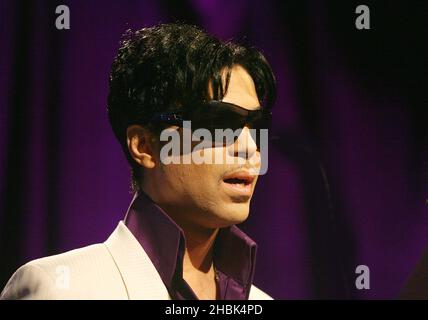 Prince kündigt am 8. Mai 2007 seine neue Date Tour 21 in der Arena O2 im Hospital in Covent Garden, im Zentrum von London, an. Stockfoto