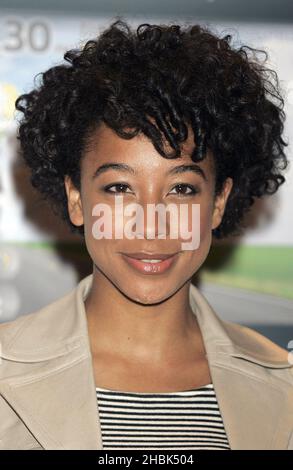 Corinne Bailey Rae kommt am 15. Mai 2007 zur Blackberry Summer Party in den Kensington Roof Gardens im Zentrum von London. Stockfoto