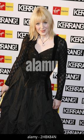 Yvette Fielding im Awards Room bei den Kerrang Awards, in der Brauerei, London. Stockfoto