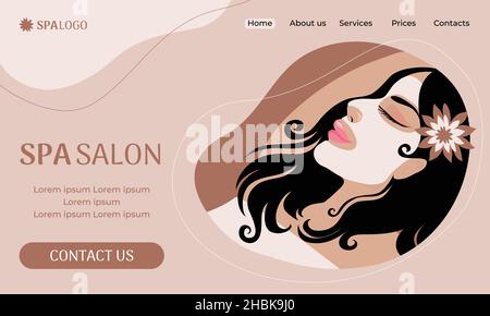 VORLAGE FÜR Spa-Salon Stock Vektor
