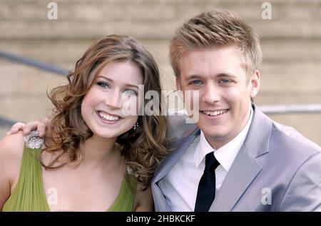 Hayley Westenra und Jonathan Ansell bei den Classical Brit Awards 2008, die in der Royal Albert Hall im Westen Londons stattfinden. Stockfoto