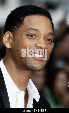 Will Smith kommt zur britischen Filmpremiere von Hancock im Vue West End, London. Stockfoto