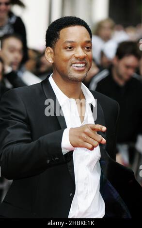 Will Smith kommt zur britischen Filmpremiere von Hancock im Vue West End, London. Stockfoto
