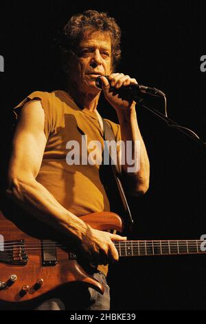 Lou Reed bei einem Konzert in der Royal Albert Hall in London. Stockfoto