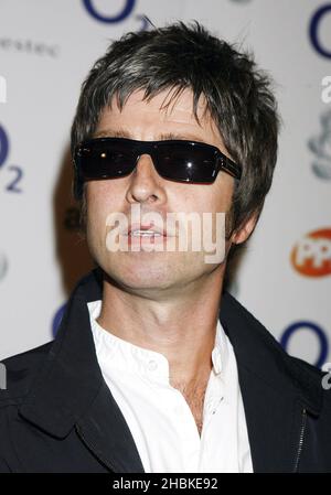 Noel Gallager von Oasis bei den Silver Clef Awards O2 im Hilton Hotel im Zentrum von London. Stockfoto