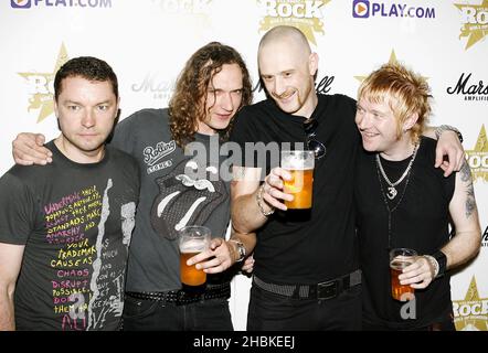 The Stone Gods während der Veröffentlichung der Classic Rock Magazine Roll of Honor Nominations 2008 an der Borderline im Zentrum von London. Stockfoto