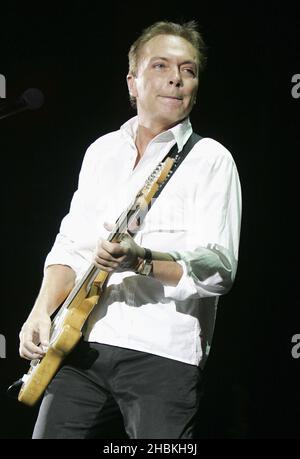 David Cassidy spielt live im Hammersmith Apollo, London. Stockfoto
