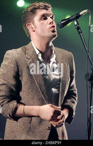 Daniel Merriweather spielt auf der Bühne des Wireless Festivals O2 im Hyde Park, London. Stockfoto