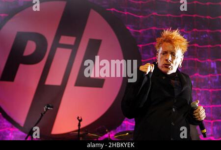 John Lydon von Public Image Limited tritt mit Pil an der 02 Academy in Brixton, London, auf Stockfoto