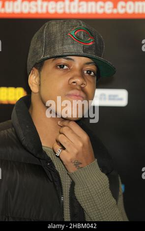 Chipmunk bei der High School Street Dance Championship Annnouncement Partnerschaft mit Beat Bullying in den Pineapple Studios, Covent Garden, London Stockfoto