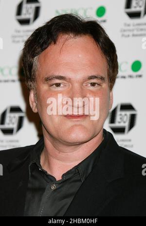 Quentin Tarantino bei den London Critics' Circle Film Awards im Landmark Hotel, London. Stockfoto