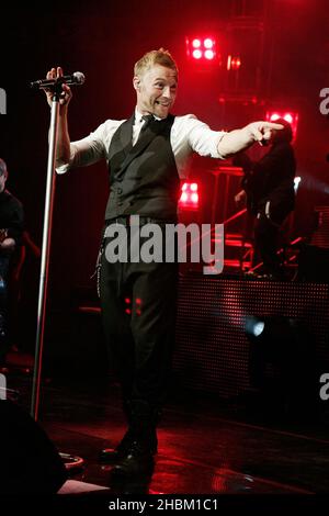 Ronan Keating spielt live in der Royal Albert Hall in London. Stockfoto