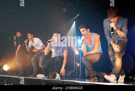 The Wanted treten im G-A-Y Heaven in London auf. Stockfoto