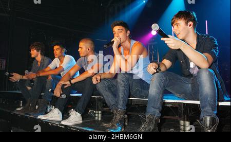 The Wanted treten im G-A-Y Heaven in London auf. Stockfoto