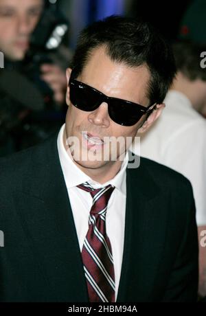 Johnny Knoxville nimmt an der UK Film Premiere von 'Jackass 3D im BFI IMAX in London Teil. Stockfoto