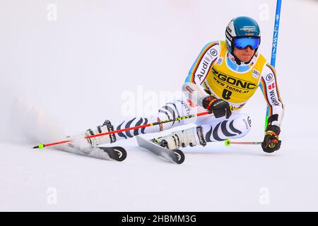 Alta Badia, Italien. 20th Dez 2021. SKIFAHREN - AUDI FIS SKI WORLD CUP, GS MENALTA BADIA, TRENTINO-SÜDTIROL, ITALIEN 2021-12-20 - Montag Bild zeigt SCHMID Alexander (GER) Dritter Platz im Jahr 2021 FIS Ski World Cup - Herren Riesenslalom, alpines Skirennen in Alta Badia, Italien, Dezember 20 2021 Quelle: Independent Photo Agency/Alamy Live News Stockfoto