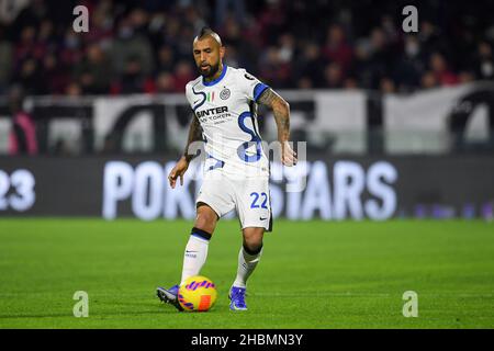 SALERNO, ITALIEN - 17. DEZEMBER: Arturo Vidal vom FC Internazionale während der Serie Ein Spiel zwischen US Salernitana und FC Internazionale im Stadio Arechi Stockfoto