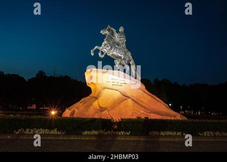 Denkmal des russischen Kaiser Peter der große, bekannt als Bronze-Reiter, Sankt Petersburg , Russland Stockfoto