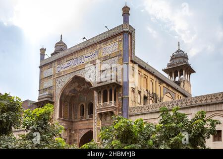 Wazir Khan Moschee in der Stadt Lahore Stockfoto