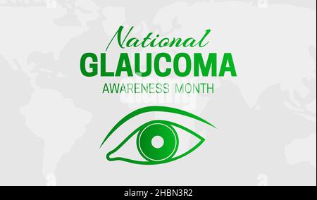 National Glaucoma Awareness Month Hintergrunddarstellung mit Auge Stock Vektor