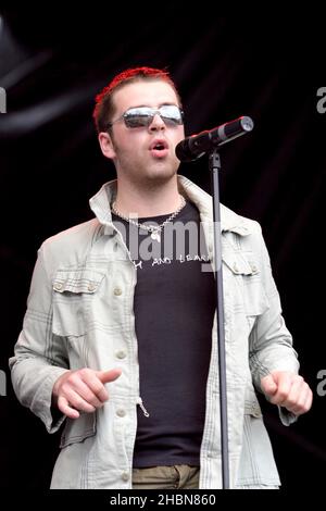 Westlife auf der Bühne der BRMB Party im Park, Birmingham, Großbritannien. 5th. Juli 2003. Stockfoto