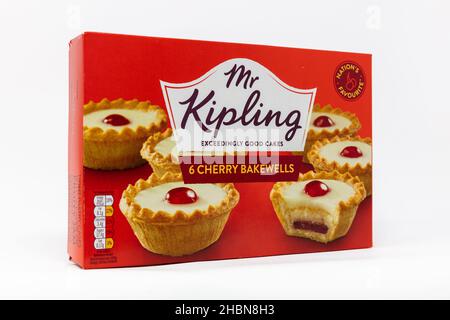 Herr Kipling Cherry Bakewells Stockfoto