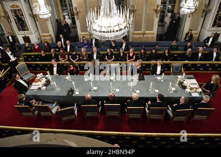 Stockholm, Schweden. 20th Dez, 2021: Die jährliche Grand Ceremony der Schwedischen Akademie´s dem Gebäude der Alten Börse in Stockholm, Schweden. 20th Dez 2021. Foto: Henrik Montgomery/TT Code 10060 Quelle: TT News Agency/Alamy Live News Stockfoto