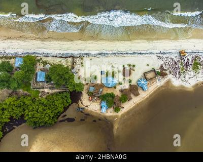 Aufgenommen von Drone am Tokeh Beach Stockfoto