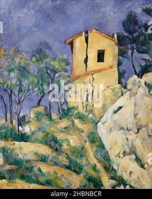 Das Haus mit den rissigen Wänden (1892-1894) von Paul Cézanne. Stockfoto