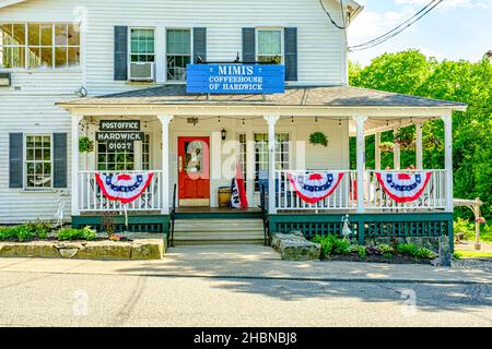 Mimi's Coffee House im Zentrum von Hardwick, Massachusetts Stockfoto