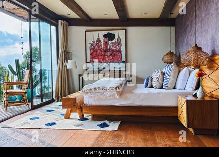 Casa Palopó, ein Boutique-Hotel am Ufer des Atitlán-Sees in Guatemala Stockfoto