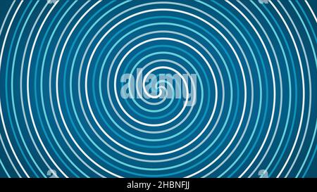 Leuchtende Linien und Kurven zirkulieren sanft. Rotation und Zirkulation. Technische Zusammenfassung. Stockfoto