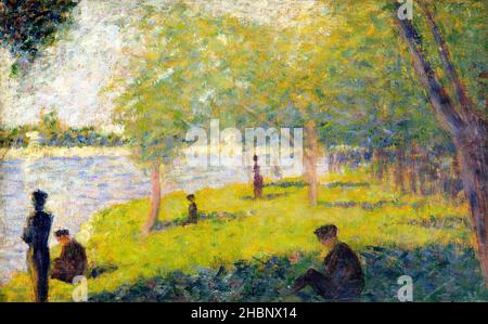 Studie für einen Sonntag auf La Grande Jatte (1884) von Georges Seurat. Stockfoto
