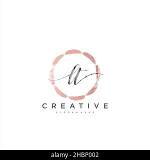 LT anfängliche Handschrift minimalistischen geometrischen Logo Vorlage Vektor-Kunst, Logo für Business-Schönheit, Mode und andere Kunst Stock Vektor